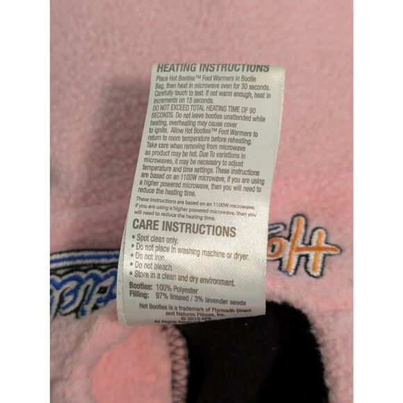Hot Booties Pink Microwavable Heat N Wear Foot Warmers for Cold Feet SZ M - Picture 4 of 5